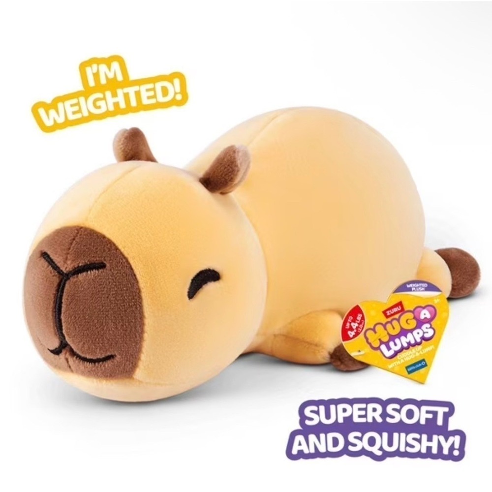 Zuru Hug-A-Lumps Connie Capybra weighted plush 3.3lbs